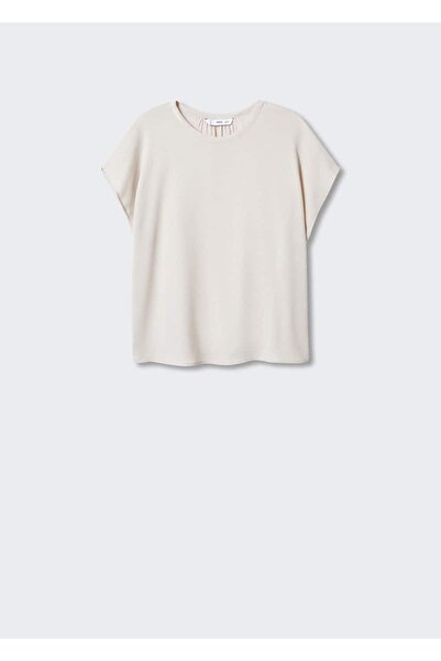 MANGO Woman Kontrast Parçalı Bluz