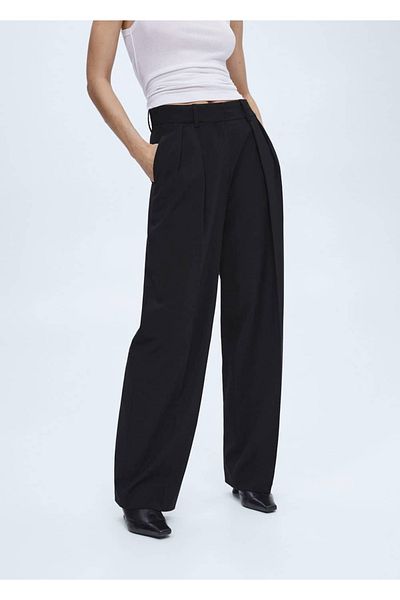 MANGO Woman Darted Wideleg Trousers
