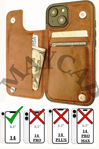 Iphone 14 Uyumlu Taba Kartlıklı Kılıf (Model:14)
