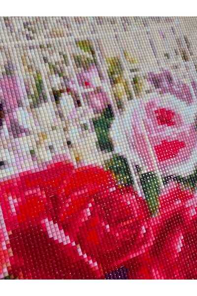 nilonun atölyesi Kuş Kafesi Kristal Boncuk Tablo 36 X 56 Cm. (İŞLENMİŞ HAZIR HALDE)