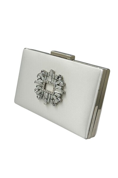 Biçanta Перламутр Колір екрю Атлас Гумус Футляр Гумус Камені Вечірня сукня Сумка Нічна сумка Дугун Нісан Портфель