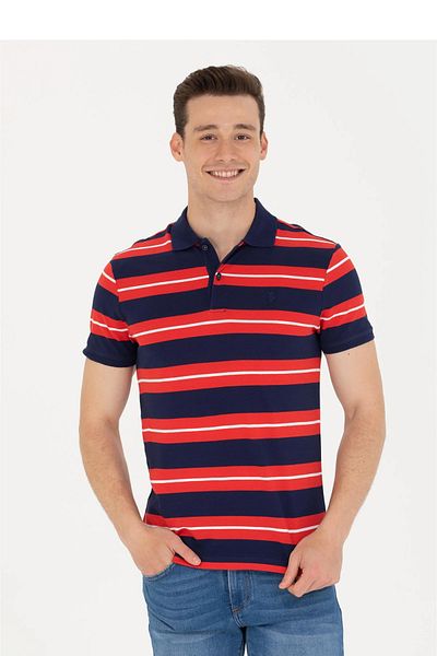 U.S. Polo Assn. Men's Navy Blue Polo Neck T-Shirt U.S. POLO ASSN.