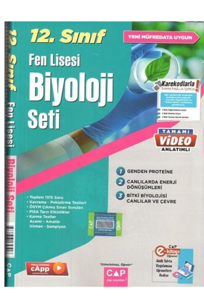 Çap Yayınları Çap Yayınları 12. Sınıf Fen Lisesi Biyoloji Seti Çap Yayınları
