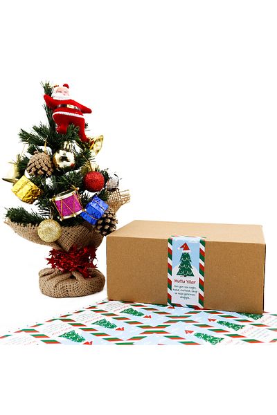reprodesign New Year's Themed Gift Package Label 10 x 4 cm Happy New Year Printed Label 14 Pieces