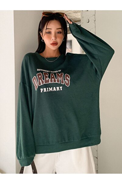 Adrift Світшот DAZY з графічним принтом і опущеними плечима