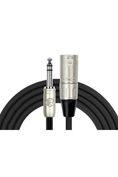 Kırlın Kirlin 6mt Mikrofon Kablosu XLR Erkek - 1/4'' TRS (MP-483PR6MBK)