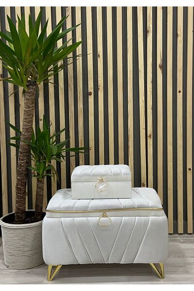 Kırçova Tekstil Lalin Ikili Çeyiz Sandıği