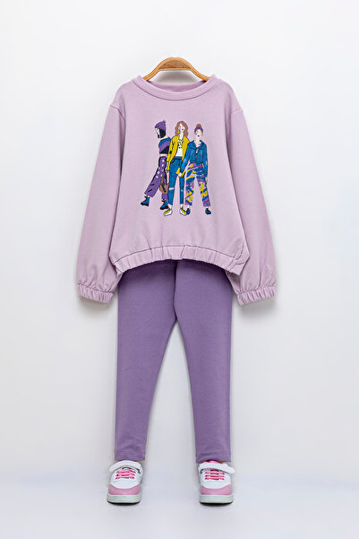 Tuffy Kids KIZ ÇOCUK BASKILI TAYTLI İKİ İP TAYTLI TAKIM 6-9 YAŞ