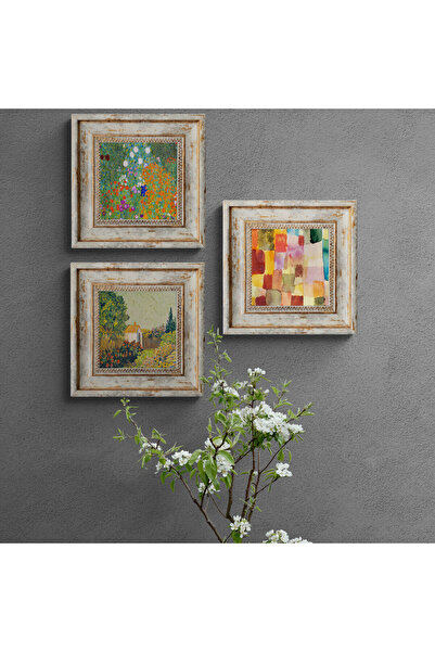 TekTablo Tablo Seti, Çerçeveli Tablo, Salon için Tablo Modeli, Eskitme Çerçev...