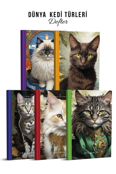 YAPAY ZEKA SANAT Сборник с 5 брошури за котешки породи по света 4-1