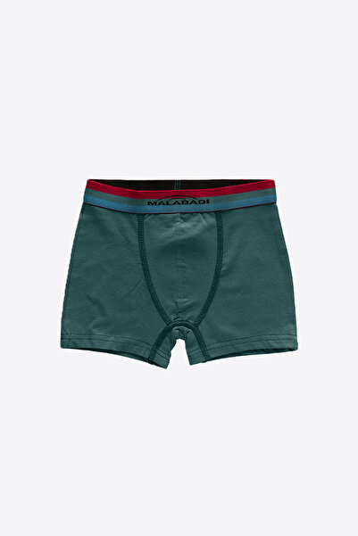 Malabadi Blue Burgundy Green Cotton Elastane Boxers for Boy - Pack of 3 208