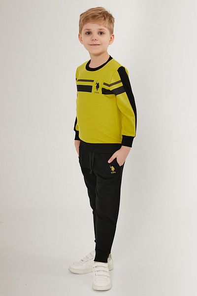 U.S. Polo Assn. Boy's Licensed Crew Neck Chic ριγέ αθλητική φόρμα