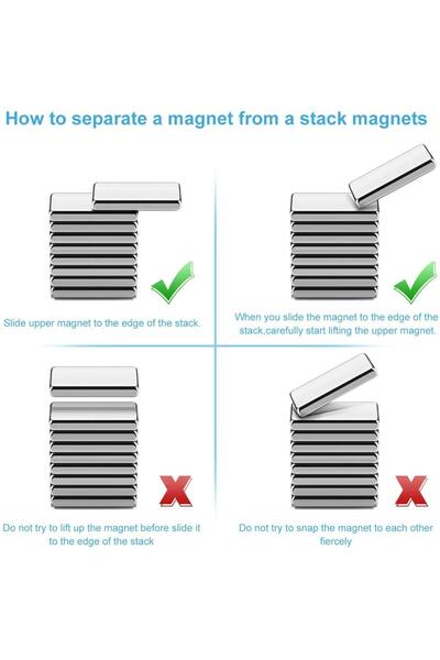 Hdg 2 Adet Köşeli Neodyum Mıknatıs Magnet 20x10x2 mm - Kalınlık 2mm