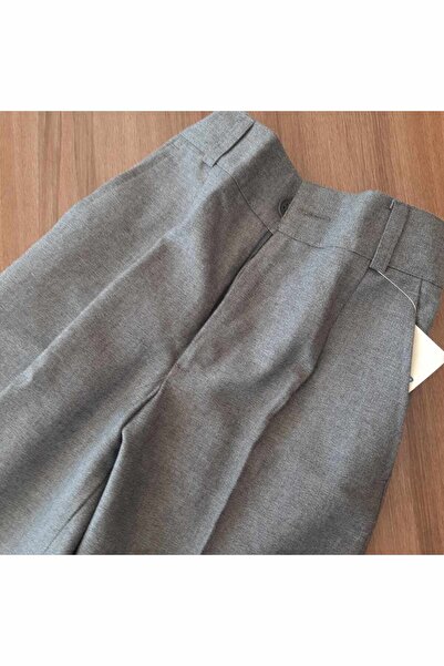 Mavera Gri Cepli Beli Lastikli Kumaş Pantolon