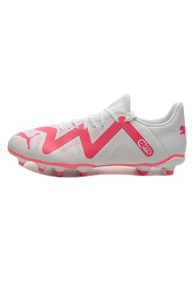 Puma 107377 -01 Puma Future Play Fg-Ag White-Fire Orchid Ανδρικά αθλητικά παπούτσια Λευκά