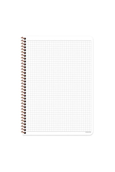 KESKİN COLOR CHECKED 16x22 CM 80 SHEETS CARDON COVER WIRE NOTEBOOK 60 GRAM WHITE PAGE PASTEL