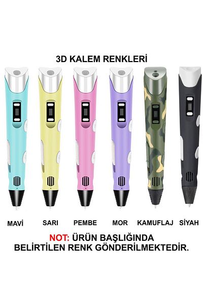 URETMAKER Blue Color 3D Pen Pen Printer and 100Meter Pla Filament (25 Colors X 4 Meter)