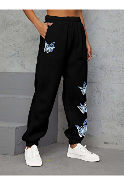 Machetta Γυναικείο φούτερ με λεπτομέρεια "Butterfly-Blue" με στάμπα από καουτσούκ με 3 κλωστές