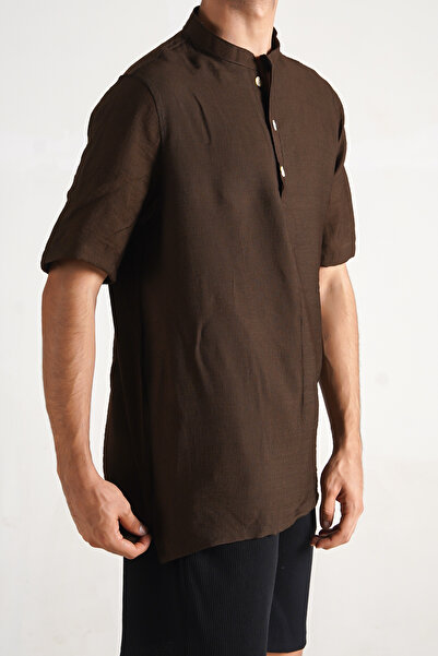 İnsane Minds Удобна ленена риза с яка „съдия“