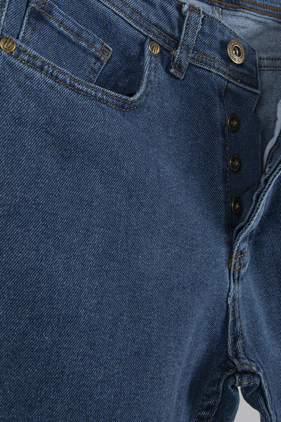 Terapi Men Men's Flexible Lycra Denim Jean Shorts Blue