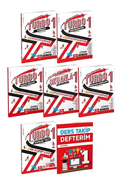Genel Markalar 1. Sınıf Turbo 2. Dönem Eğitim Seti (7 Kitap) / Umay Ateş / Mo...