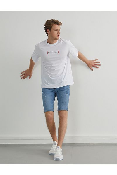 PAULMARK Slim Fit Jean Shorts