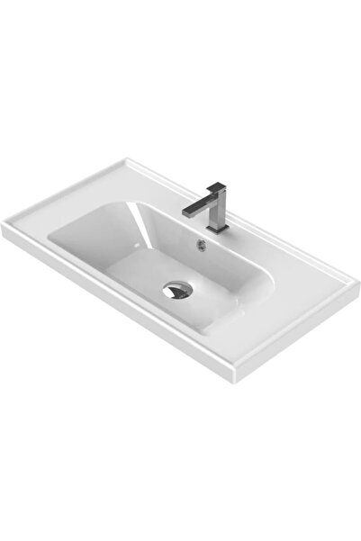 Turkuaz Turkuaz Cerastyle Frame Etajer Uyumlu Damlalıklı Lavabo 70*45 Cm