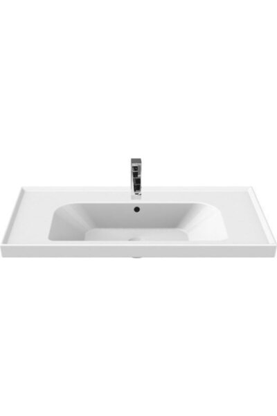 Turkuaz Turkuaz Cerastyle Frame Etajer Uyumlu Damlalıklı Lavabo 80*45 Cm