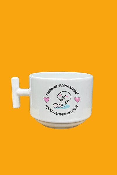 HobiShop Dobarlan Bıragma Gendini Baskılı Mood T Kupa Fincan