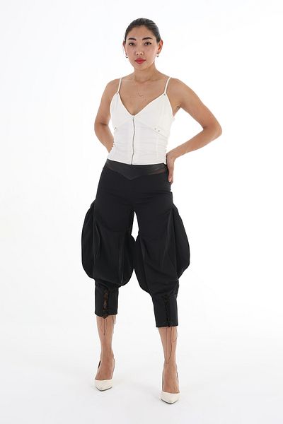 Balizza BLZ-PAÇASI ROPE WITH STRINGED SIDES ZIPPERED SPECIAL DESIGN BELTED SHALVAR MODEL CAPRY