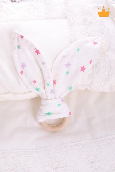 Babyhola Muslin Teether with Wooden Ring 546