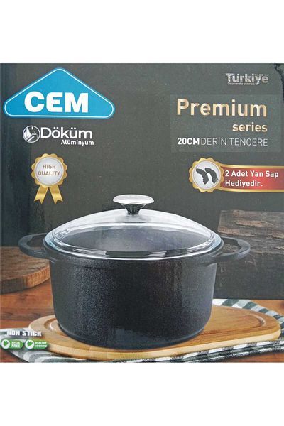Cem Premium Series 20 cm Cast Aluminum Deep Pot with Box