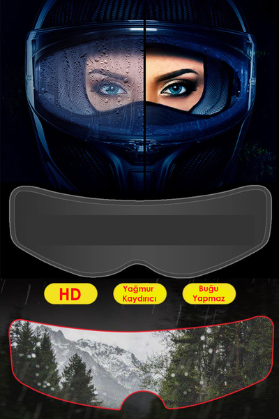 TECHNOMEN Görüş Açıcı Yağmur Koruyucu Motor Kaskı Yağmur Motosiklet Kaskı Içi...