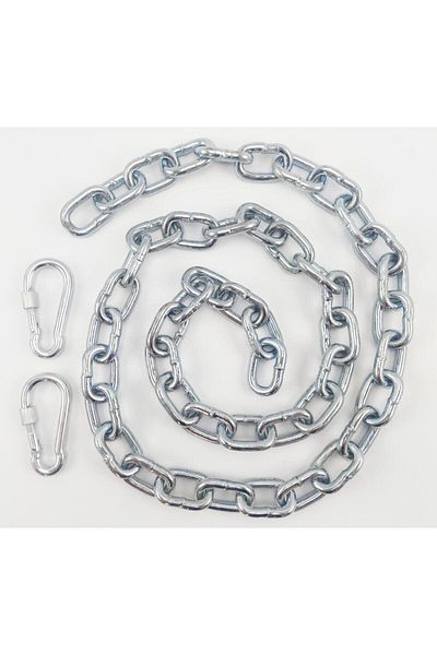 alidenal Dog Tethering Chain 4 Mm 2 Meters + 2 Screw Carabiners (20 Kg.)