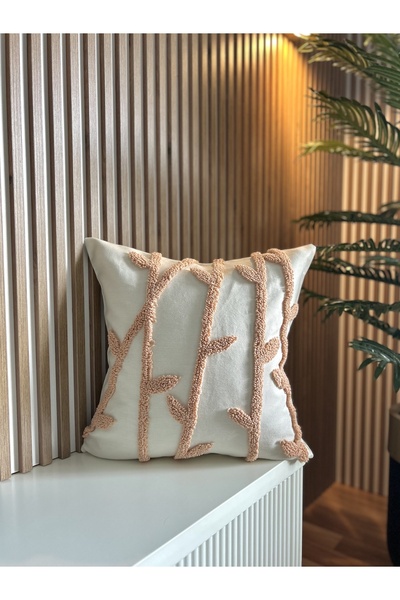 Buse çınar home design Punch kırlent dal seri somon rengi