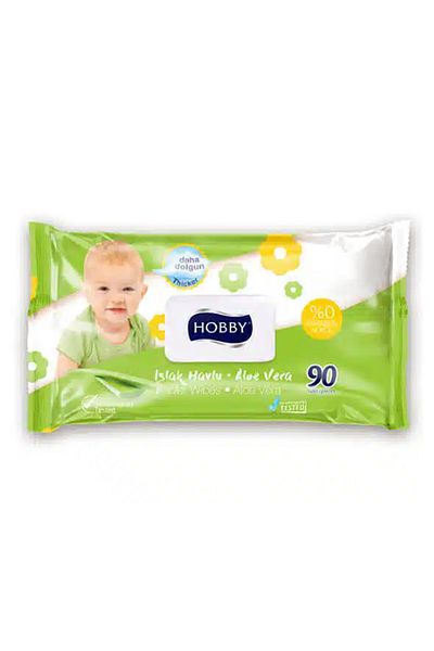 Hobby Wet Towel Aloe Vera 3 Pack of 90