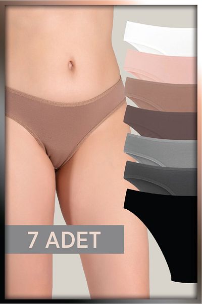 Soft Light Γυναικεία σλιπ Seven Days Mink Grey Μαύρο Λευκό Βαμβακερό Σλιπ Καθημερινά Σλιπ 7 Συσκευασία