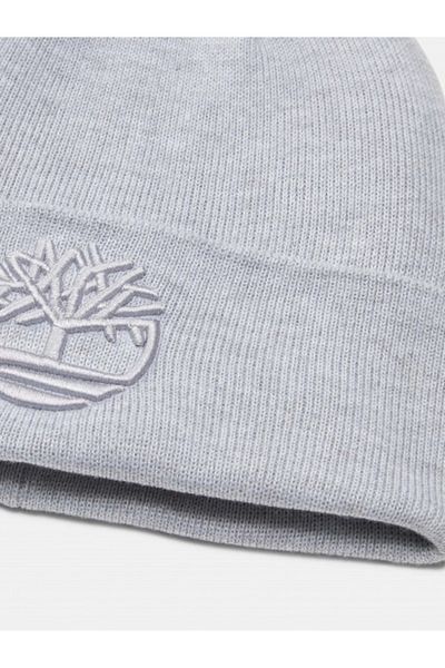 Timberland Tonal 3D Embroidery Beanie Men's Gray Beanie Tb0a2pjrc811