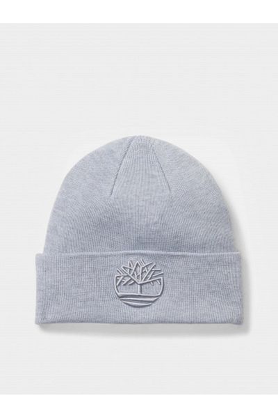 Timberland Tonal 3D Embroidery Beanie Men's Gray Beanie Tb0a2pjrc811