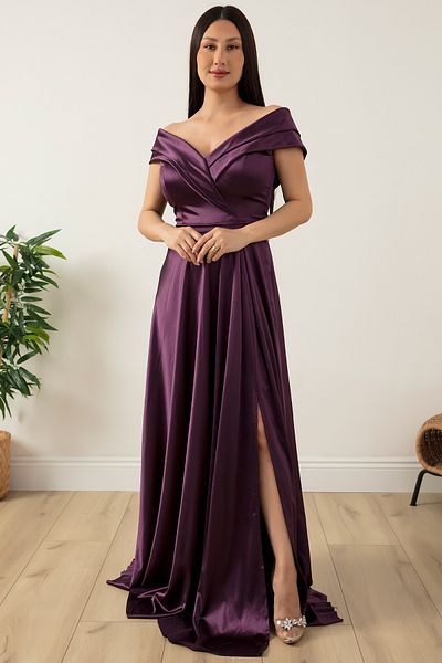 PULLIMM Rochie de seară Satren cu umăr dezactivat 39654