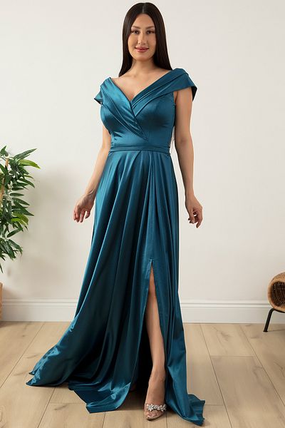 PULLIMM Rochie de seară Satren cu umăr dezactivat 39654