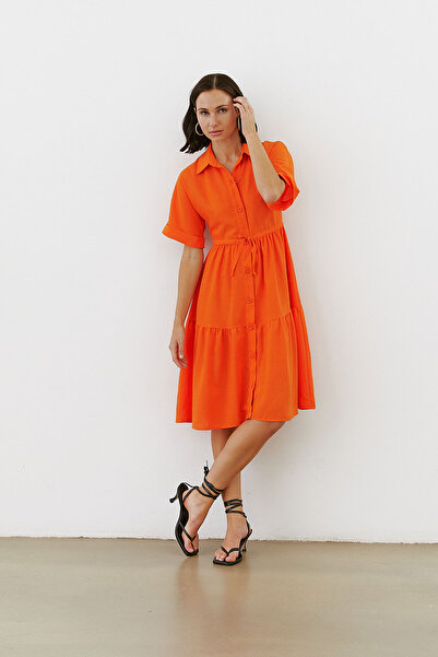 urban focus Kısa Kol Fırfırlı Elbise