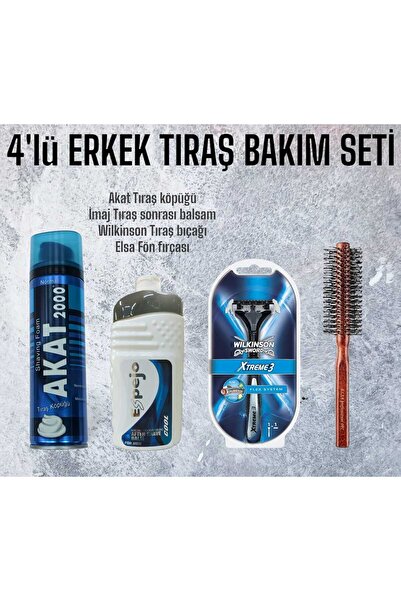 Akat Set de îngrijire pentru bărbierit pentru bărbați din 4 piese
