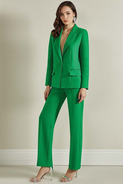 Guitar Blazer țesut verde cu rever pentru bărbați