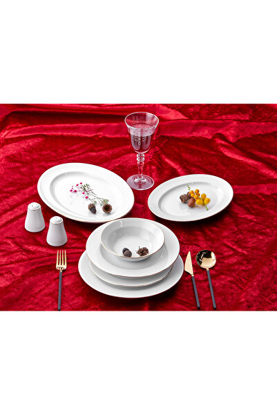 Taç Alyona 53 Parça 12 Kişilik Yemek Takımı Gold
