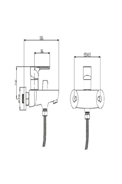 FLEKO BATARYA Fleko Mob-c302 Black Matte Bathroom Battery
