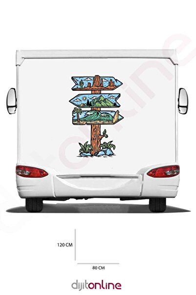 Dijitonline ملصق طباعة جبل القافلة - ملصق الموجة والساحل - ملصق التخييم - 80x...