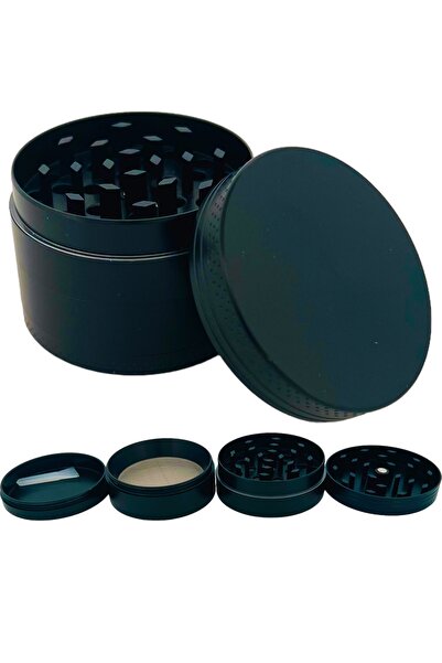 EFOTECH 50MM-SIYAH GRINDER 4 Kat Herbal Baharat Öğütücü Parçalayıcı Paslanmaz...