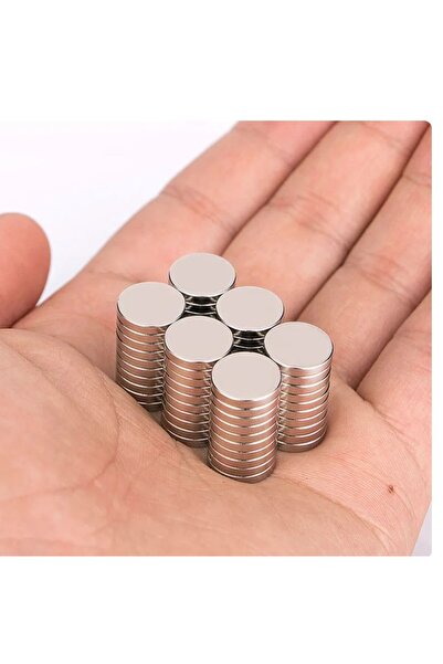 Hdg 10 Adet Neodyum Mıknatıs Magnet Çap: 1,2 cm Kalınlık : 2 mm - Yuvarlak ne...