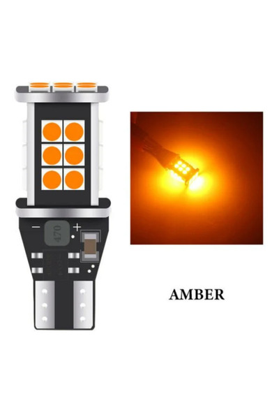 C9 T15 24 Led Universal Turuncu Renk Park Geri Vites Ampulü